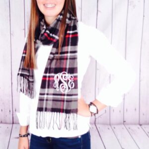 monogrammed cashmere scarf