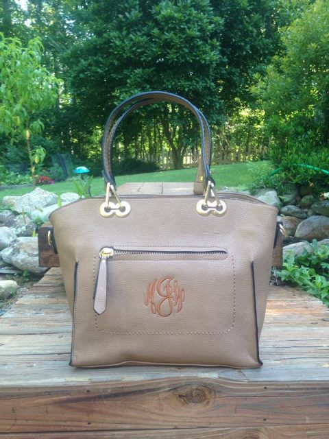 monogrammed purse