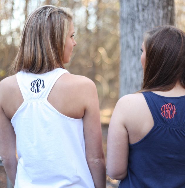 monogrammed tank