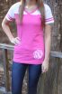 monogrammed football tee